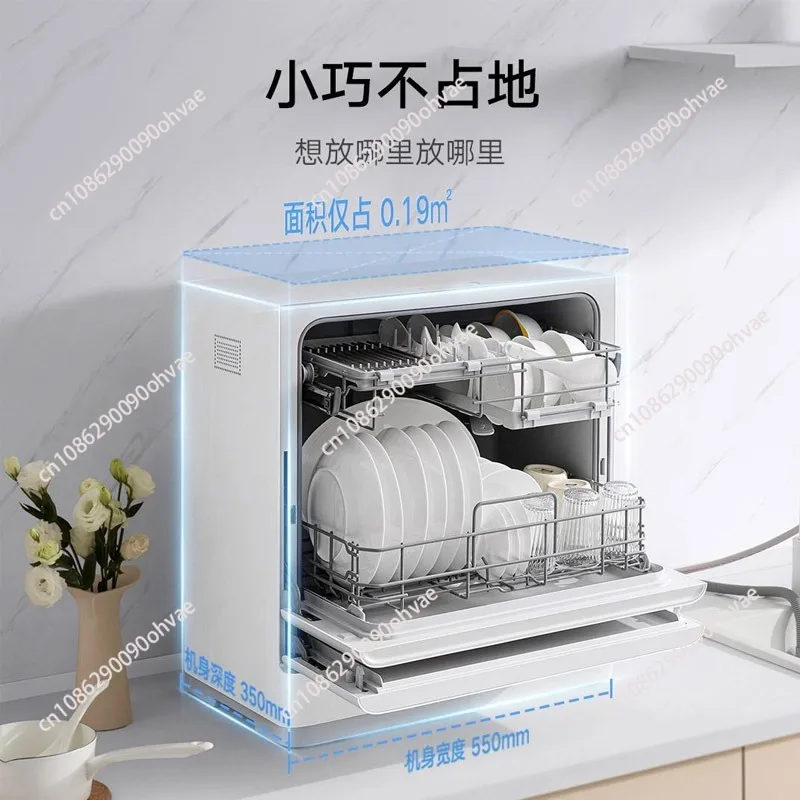 For Mijia Smart Desktop Dishwasher Automatic Intelligent High Temperature Sterilization Brush Bowl Machine Mijia App Control