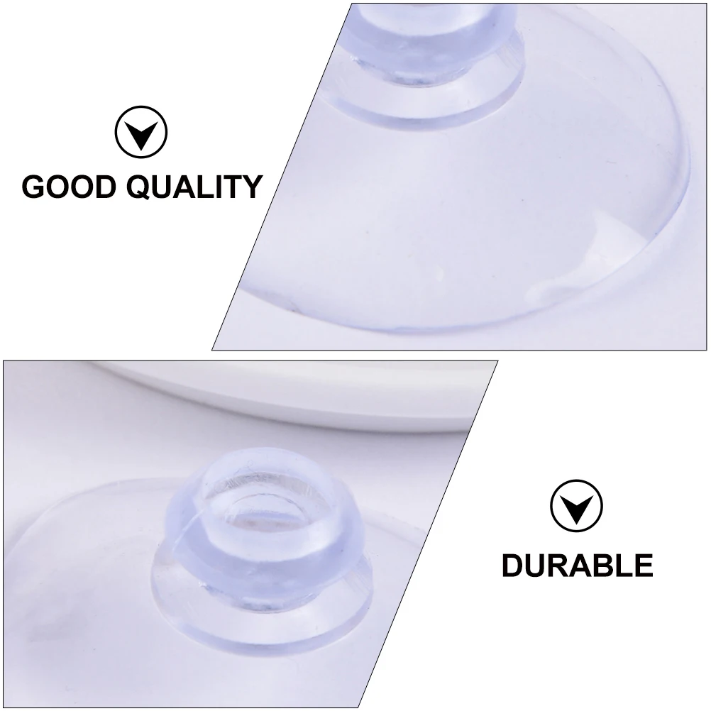 

100Pcs Mushroom Head Suction Cups Transparent Plastic Easy Install Stable Adsorption Home Tools Transparent Suction Cup