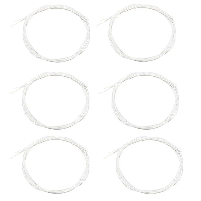 24Pcs/Set White Durable Nylon Ukulele Strings Replacement Part For 21 Inch 23 Inch 26 Inch Stringed Instrument