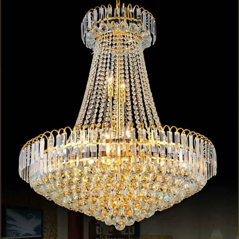 Empire Golden k9 Crystal chandelier Light French  Ceiling Pendant Lights D600mm X H700mm