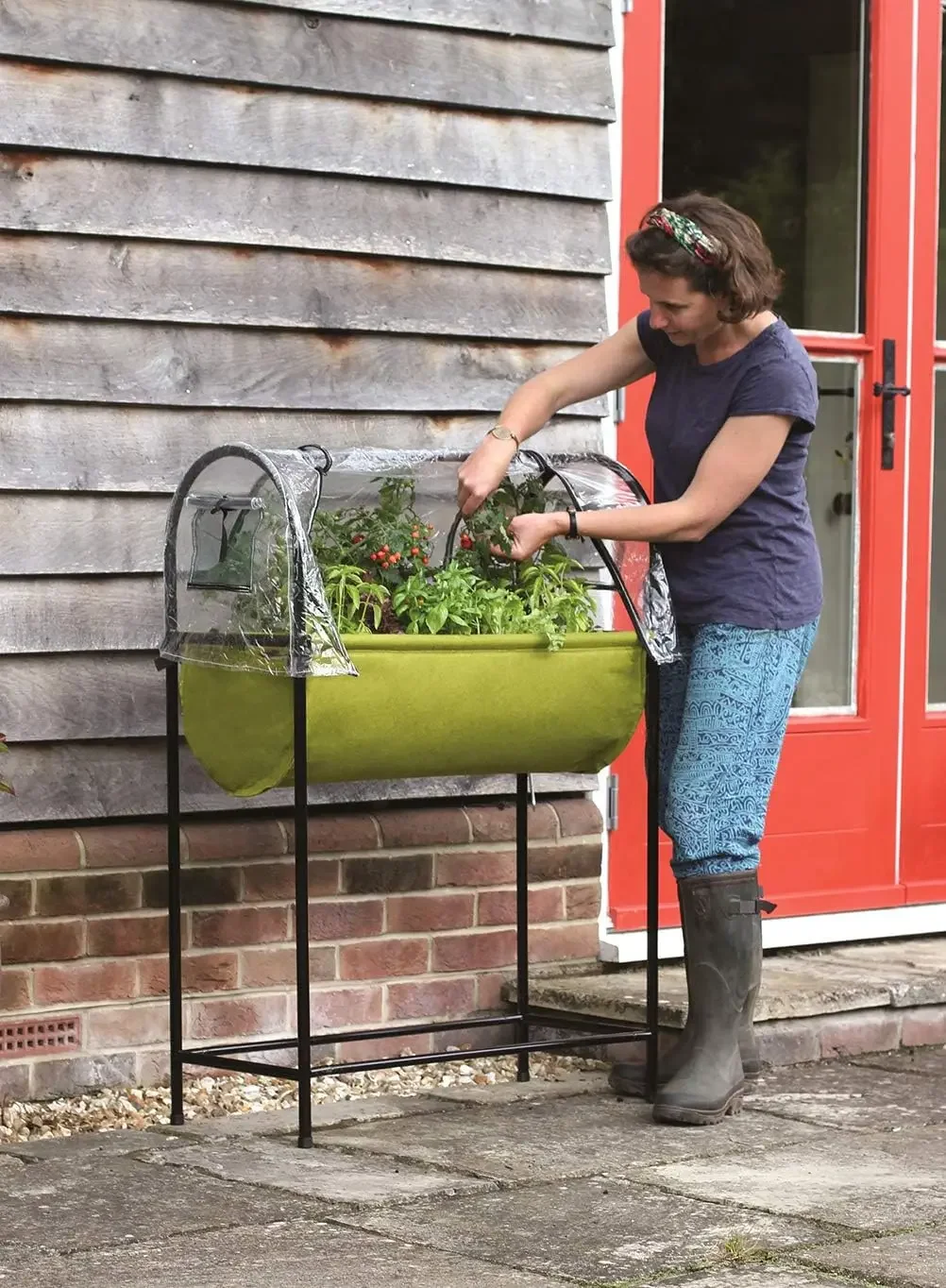 

Haxnicks Vigoroot EasyTable Garden with Cover, Self Watering, Outdoor Greenhouse Protects Your Herb Garden and Vegetables