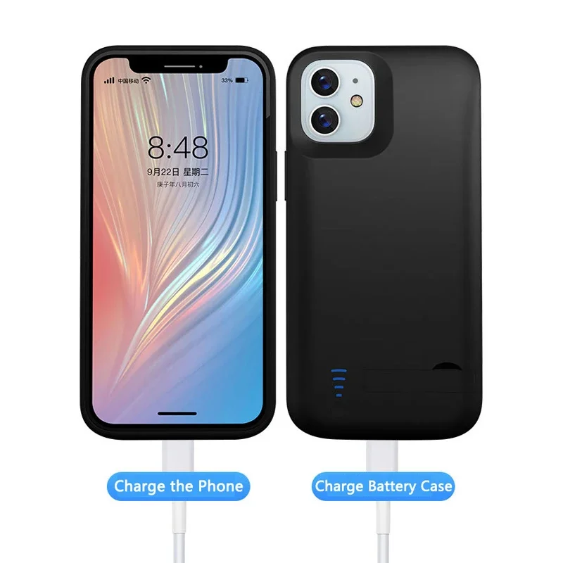 حافظة شاحن بطارية لهاتف آيفون 17 16 15 14 13 12 11 Pro Max 13 12 Mini X XS Max XR 6 7 8 Plus SE 2020 حافظة شحن بنك الطاقة #3