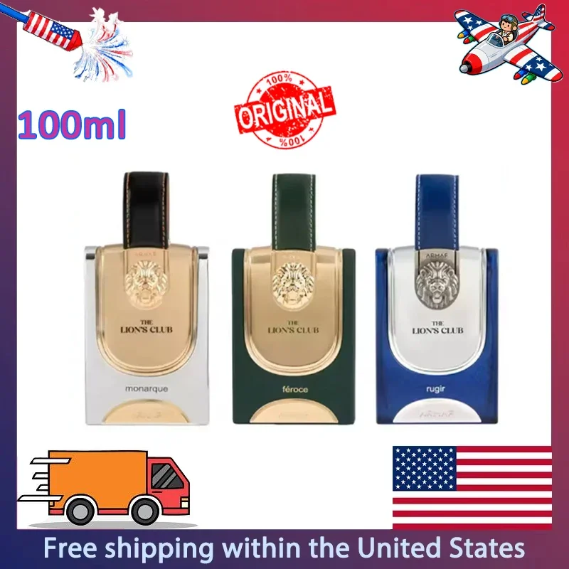 

Классическая бестселлерная вода Armaf The Lion's Club, спрей для парфюмерии Homme, 100 мл, оригинальная арабская парфюмерия, стойкая древесина, ароматическая вода