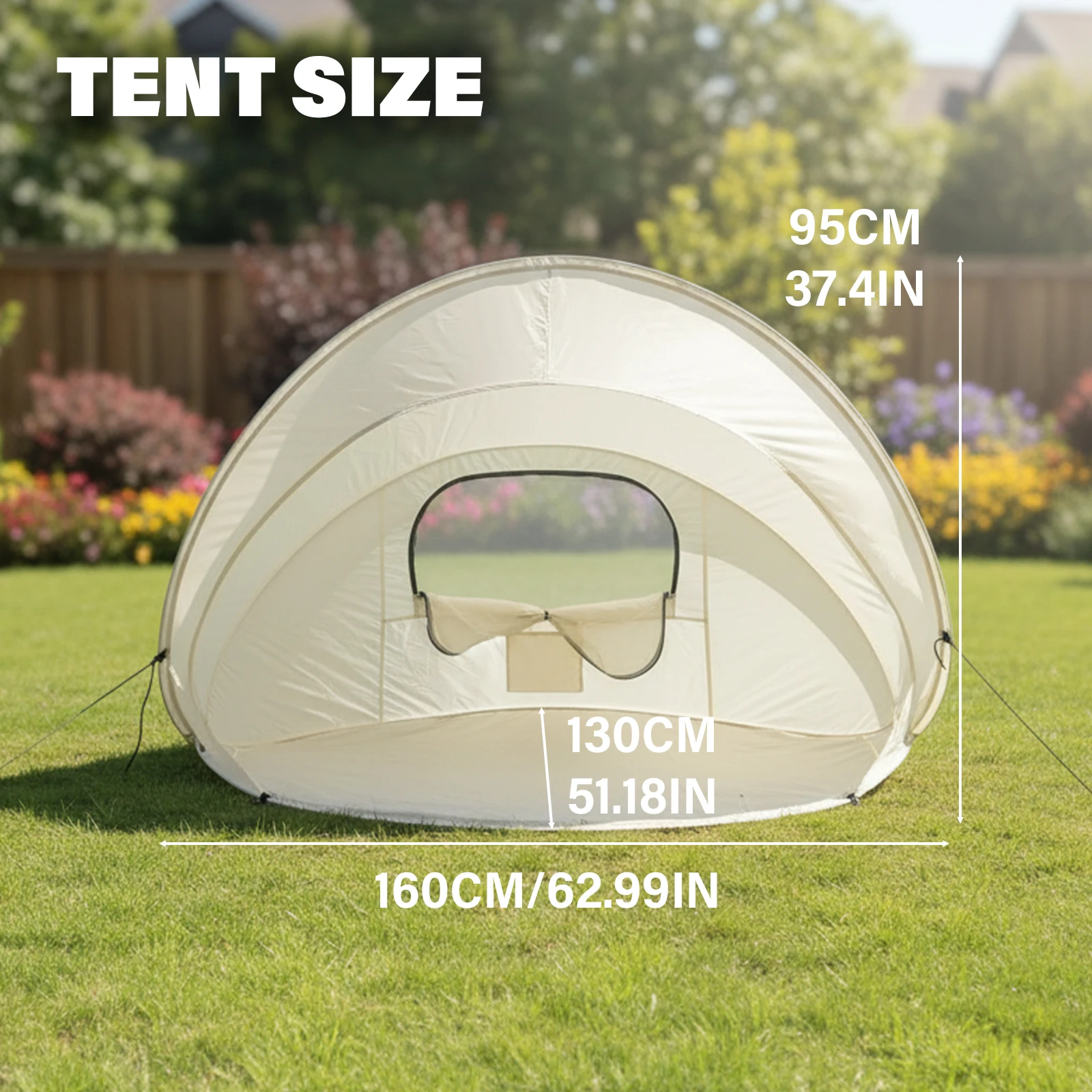 Portable Pop-Up Beach Tent Outdoor Sunshade Ideal for Spring Break Beach Picnics And Couples' Dates