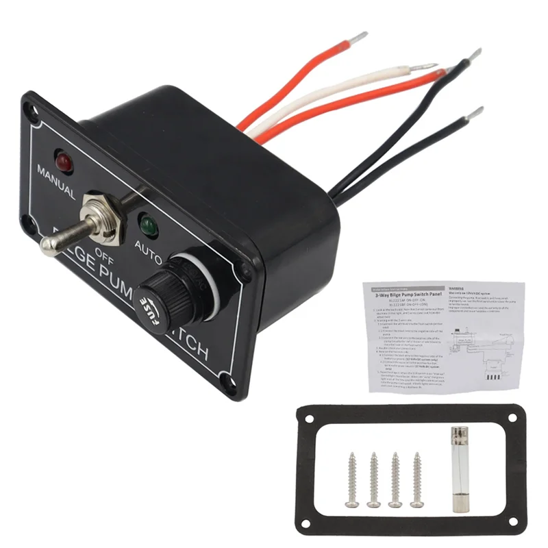 

Модификационная панель переключателя для автомобиля, лодки, морского автофургона, 12V5A, панель кулисного переключателя со световым индикатором, РУЧНОЕ ВЫКЛ-АвстраНИЕ