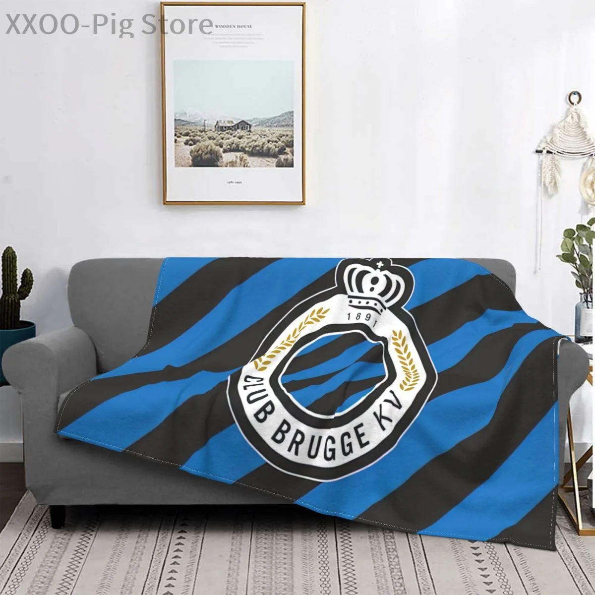 

Club Brugge KV Print Blanket Flannel Fleece Throw Blanket for Couch Bed Super Warm Soft Cozy Plush Lightweight for All Season 1