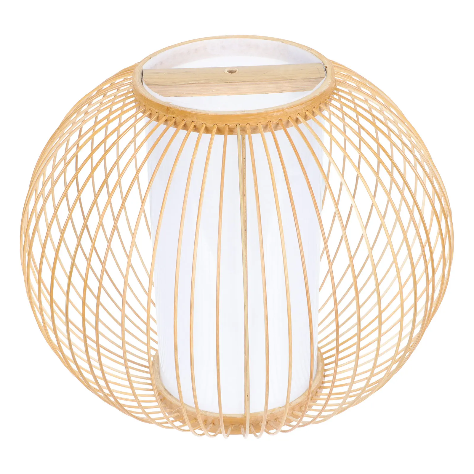 

Bamboo Chandelier Cover Woven Lampshade Chinese Style Pendant Light Ceiling Dust Proof Protective Suitable Various Lamps