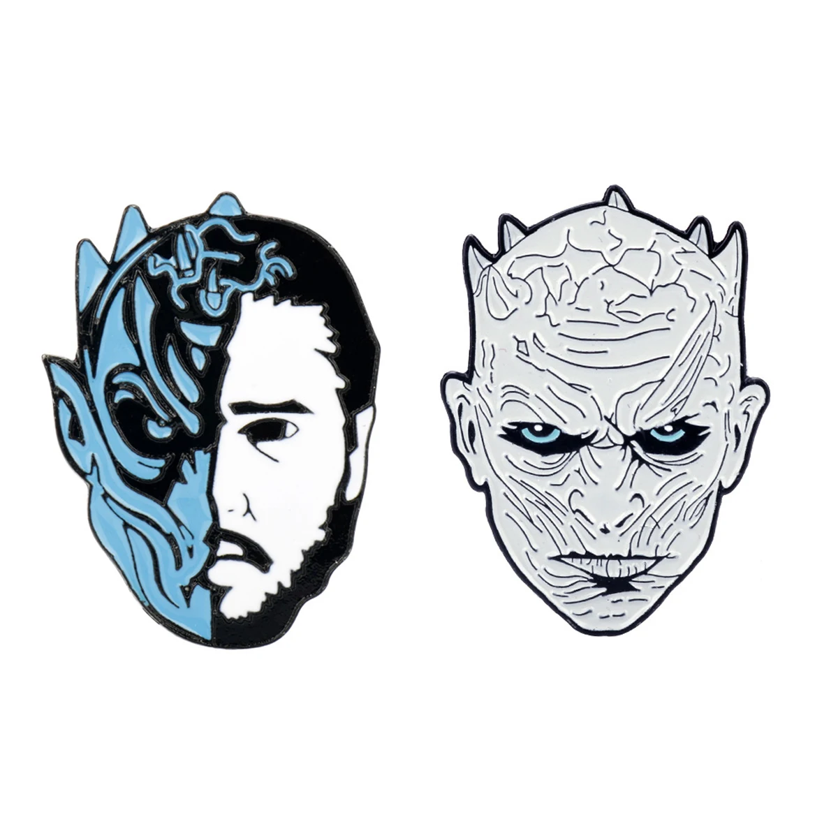 Movie Character Night King Jon Snow Enamel Brooch Cartoon Metal Badge Lapel Backpack Pin Clothing Jewelry Accessories Gifts