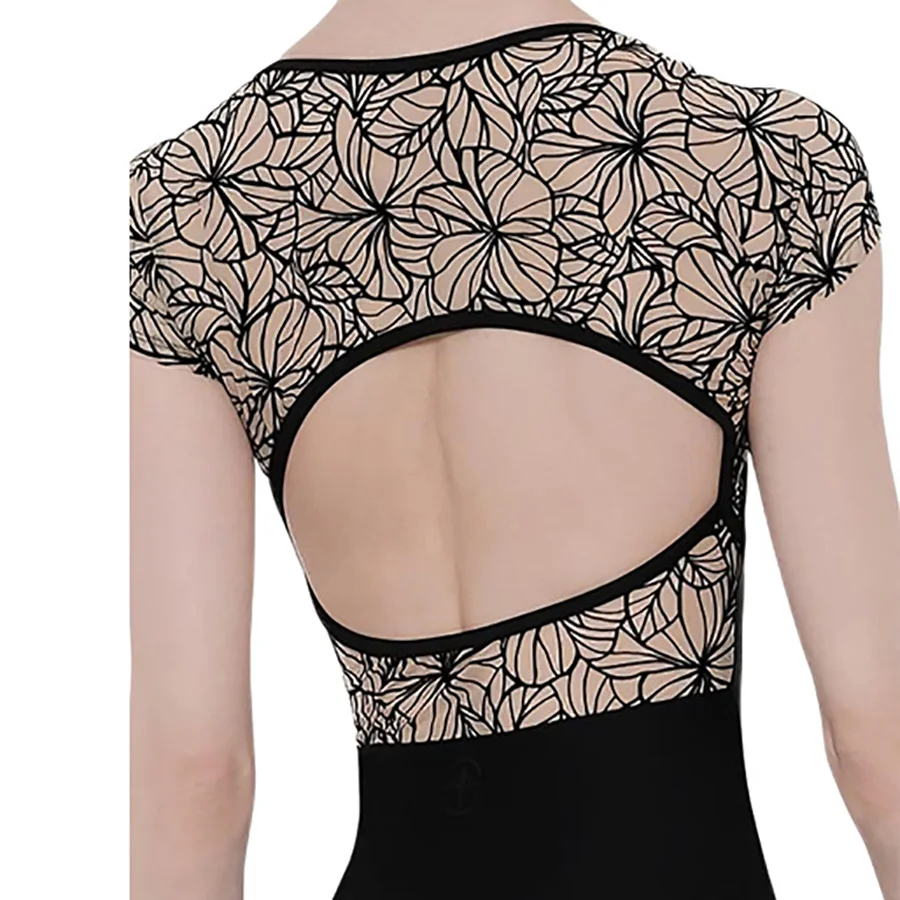 elegant-floral-mesh-ballet-leotard-short-sleeve-back-cutout-women-gymnastics-dance-training-wear