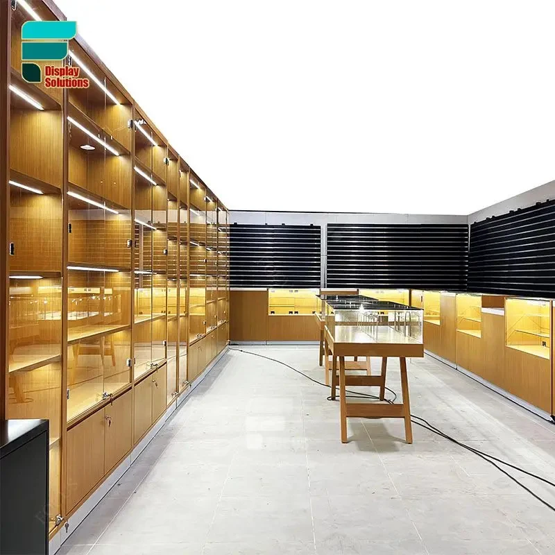 custom.Shop Display Cabinet Glass Displace Showcase Smoke Shop Cigar Shop Design