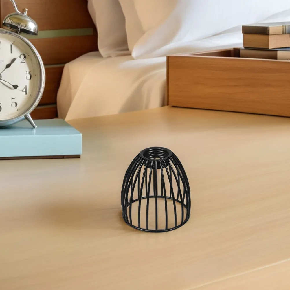 2Pcs Rustic Bird Nest Lamp Shade Mini Metal Cage Lampshade Wrought Iron Hollow Light Cover for Living Room Coffee Shop Bedroom