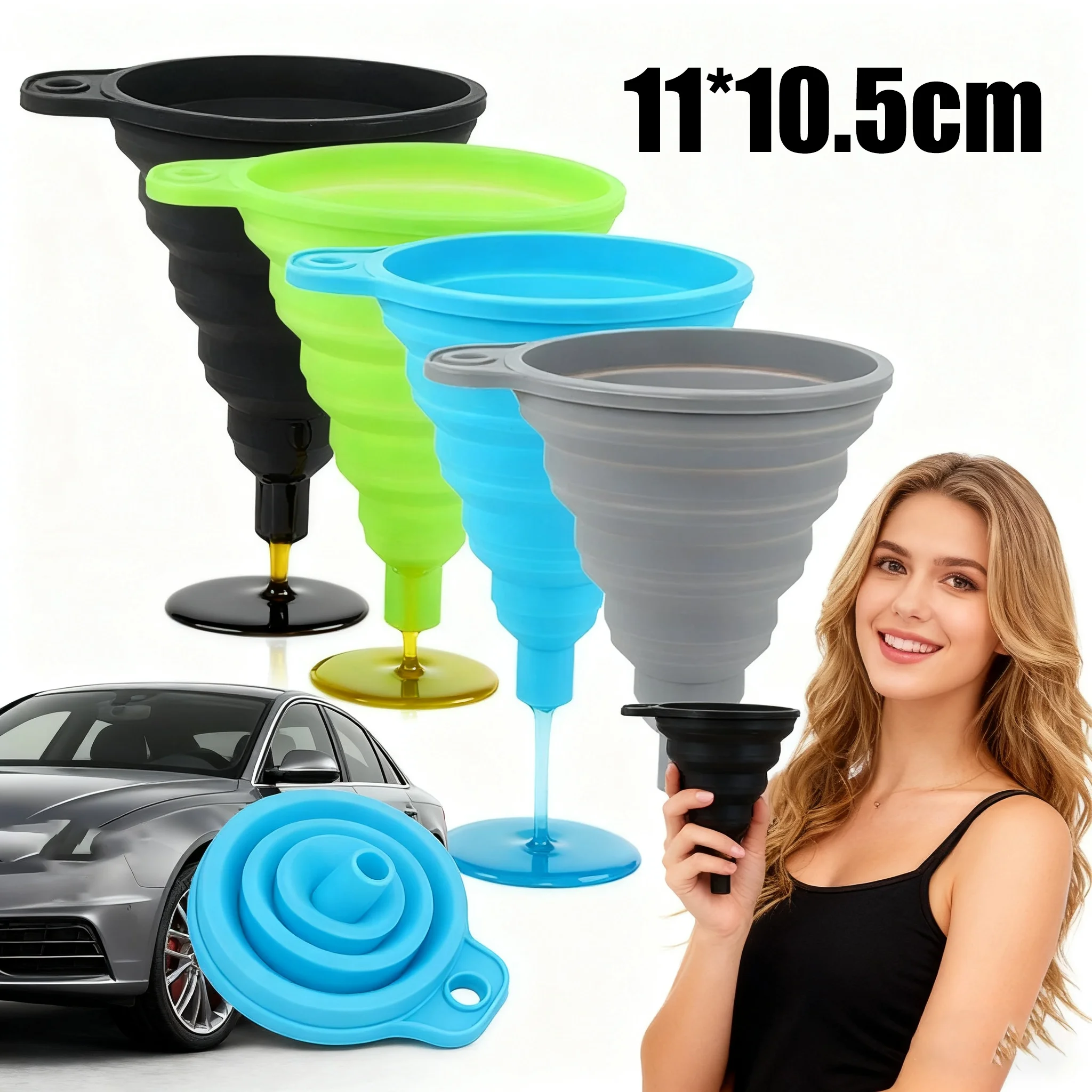 

Автомобильная воронка для двигателя, складная портативная воронка для замены моторного масла, бензина, универсальная силиконовая воронка для жидкости, замена омывающей жидкости