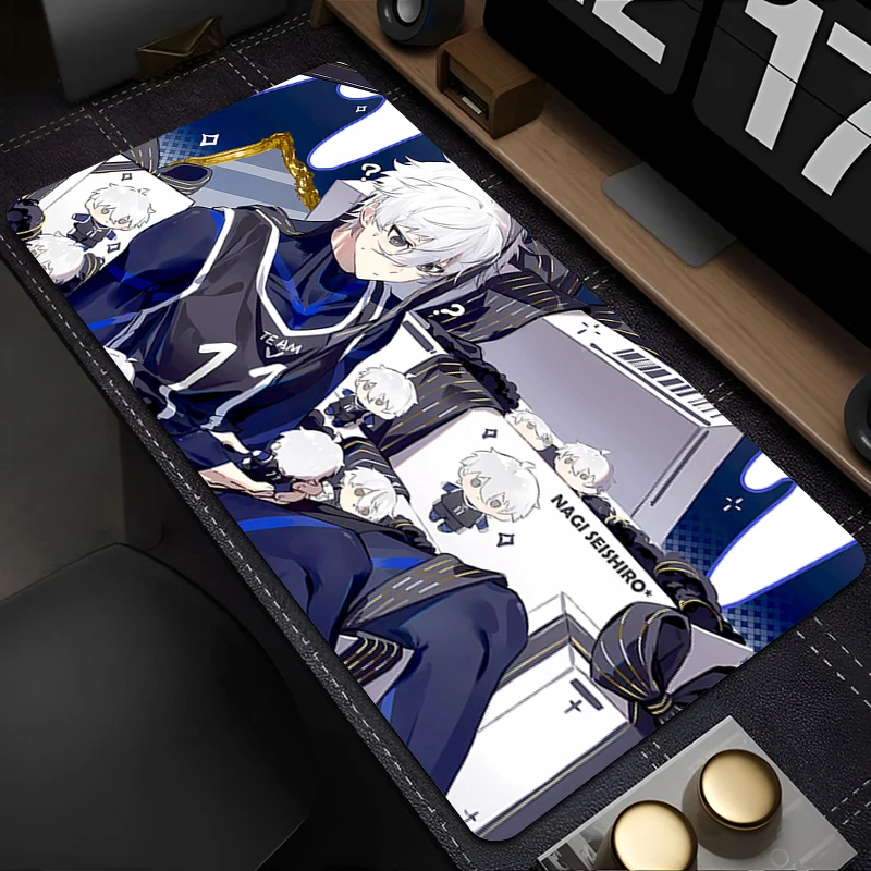 

Mouse Pad PC Accessories Keyboard Pad Office Desk Mat Anti Slip Anime B-blue Lock Mousepad Rubber Tablet Pad Gaming Extended Pad