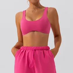 Sutiã esportivo respirável para mulheres, Colheita à prova de choque, Top de fitness anti-suor, Sutiã Push Up Yoga sem costura, Roupa interior macia