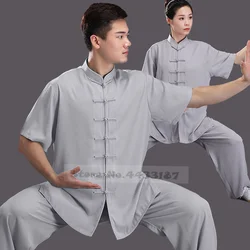 Plus rozmiar chiński garnitur Tang Tai Chi garnitur tradycyjny chiński stójka kombinezony Kung Fu lato luźna wiskoza Loungewear