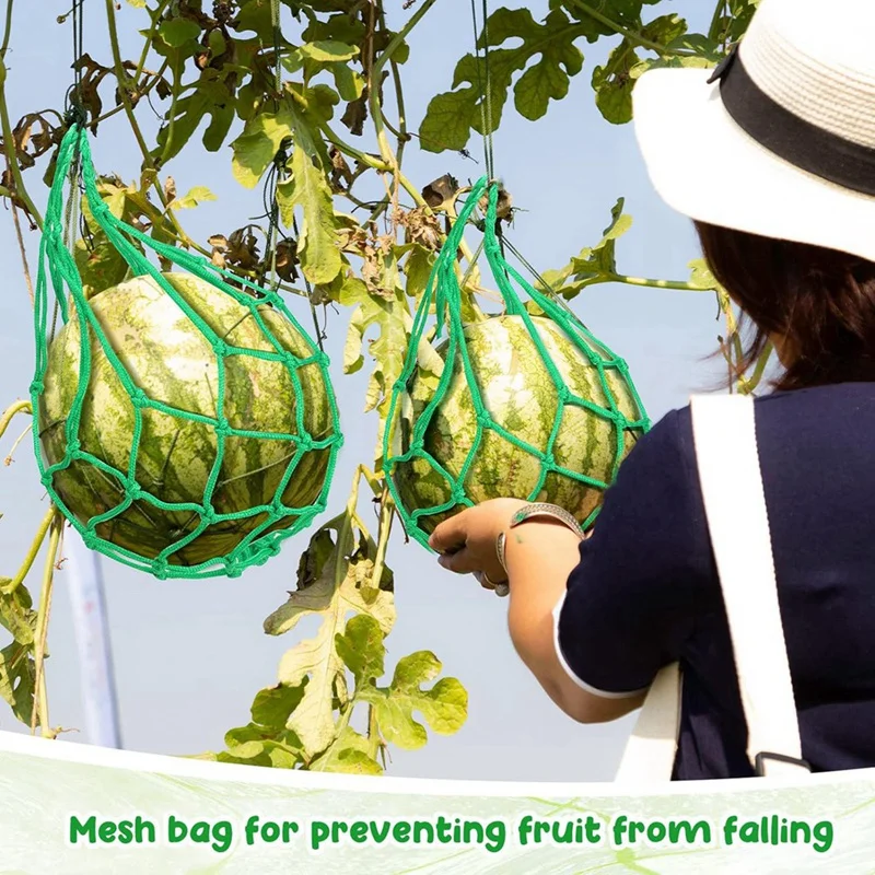 12 Pcs Watermelon Net Melon Hammock Melon Cradle Plant And Garden Supports Pumpkin Support Hanging Bag Protects