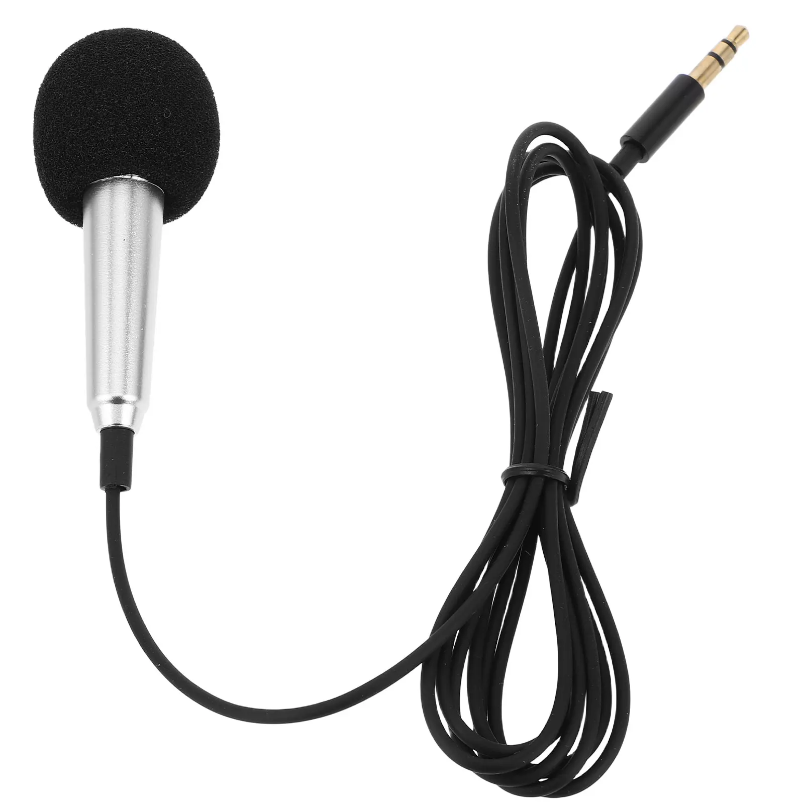 

Mini Phone Microphone 35mm Plug Condenser Mic for Live Streaming Compatible Devices Portable Singing Recording Accessory