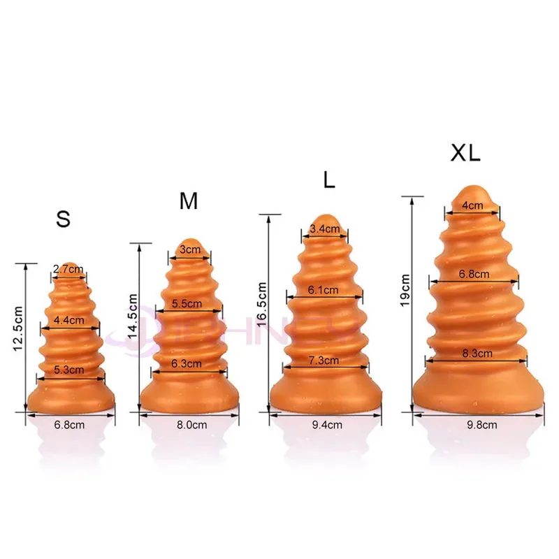Screw Huge Anal Plug Silicone Soft Butt Plug Big Anal Dilation Sex Toy for Women Men Prostate Massage Gay Sexy Toys 18+