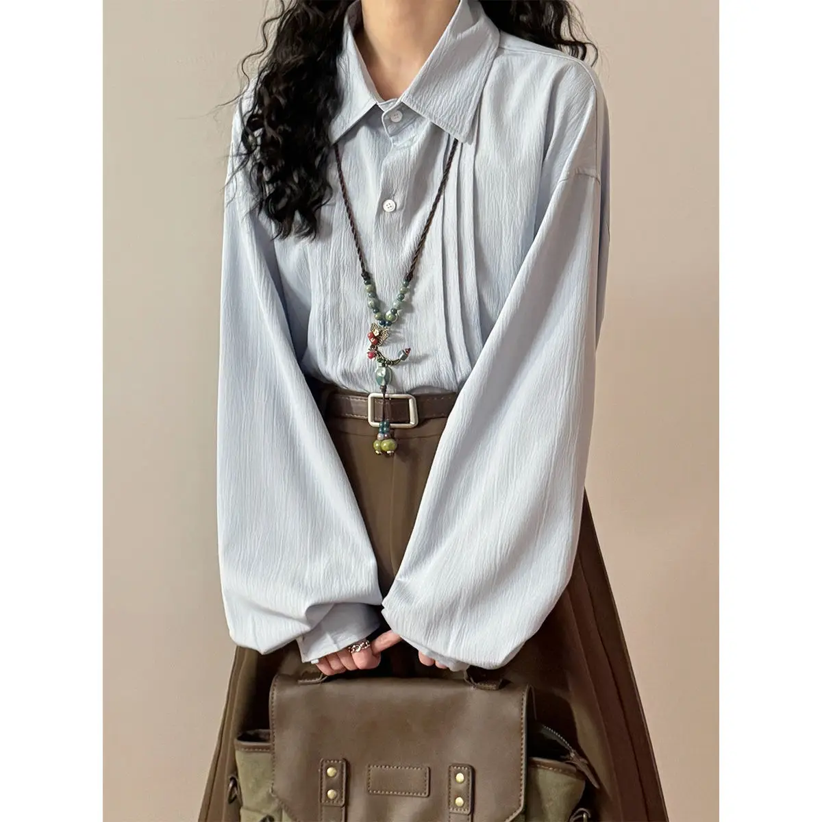 

Весенняя повседневная корейская мода, свободная офисная леди, простота, элегантная тенденция, однобортные однобортные пуговицы с длинным рукавом, женские