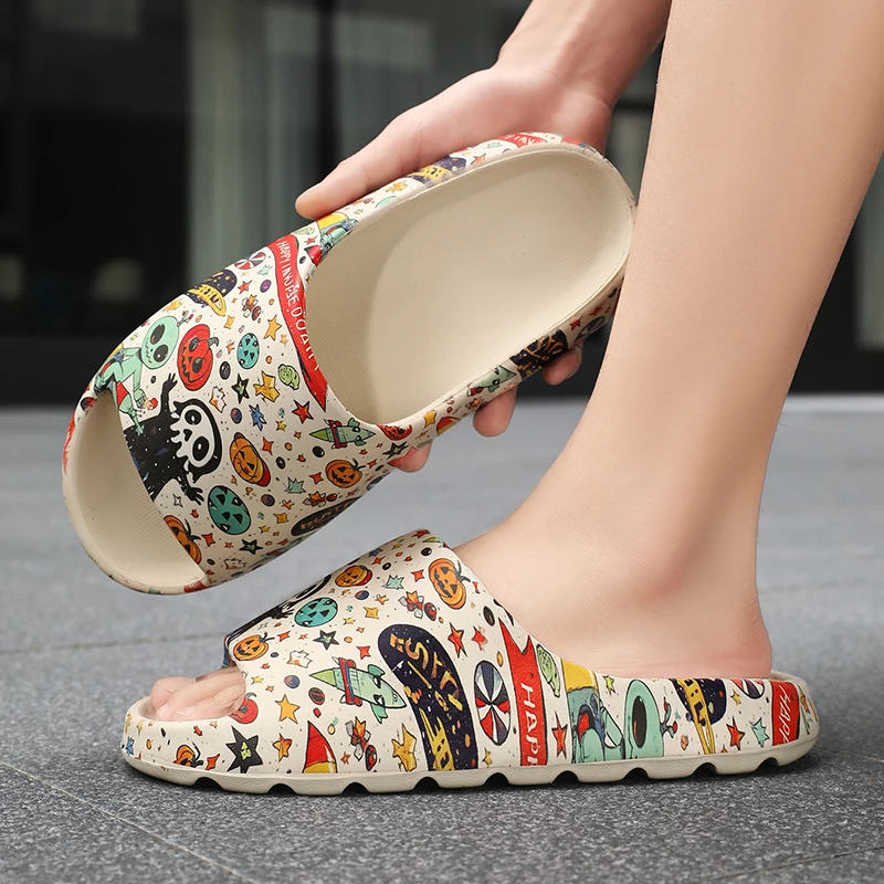 Sandálias masculinas moda casual tamanho grande chinelos masculinos com solas grossas luz caminhadas ao ar livre wading toe pitada chinelos masculinos