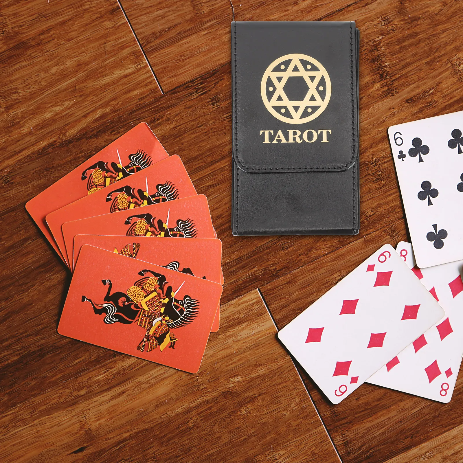 PU Rectangular Tarot Card Storage Box with Airtight Seal Moisture Resistant Lightweight Portable for Tarot Cards Envelopes