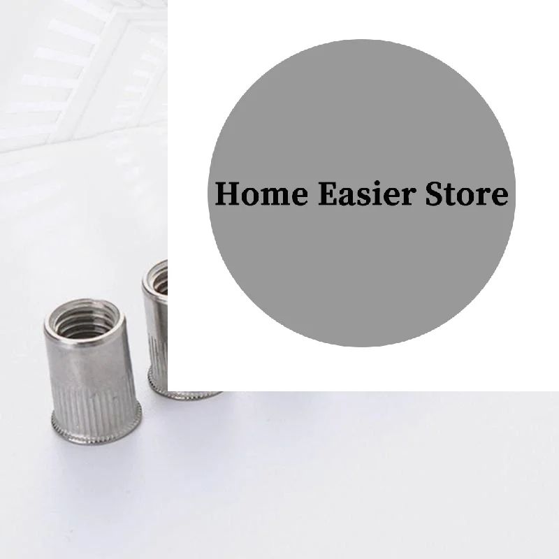 New Flat Head Knurled Rivet Nuts Rust Proof 304 Stainless Steel For Car Repair Furniture DIY Use 5/10pcs