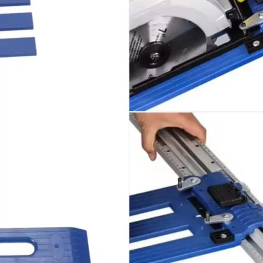 Circular Saw Guide Rail System 780mm Precision Edge Cutting Jig For Woodworking Portable Track Saw Accessories Silver Blue