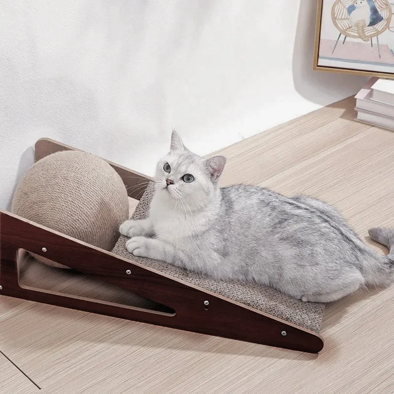 

2024 New upgrade Cat scratching board with vertical ball detachable scratching cat toy claw resistant to scrapping pet furniture