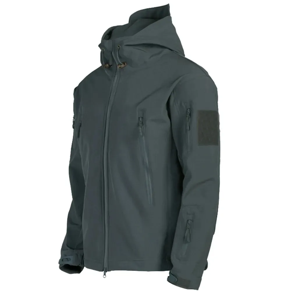 Autunno e inverno nuova giacca tattica da uomo Sharkskin Soft Shell giacca impermeabile antivento Multi-tasca abbigliamento da uomo caldo