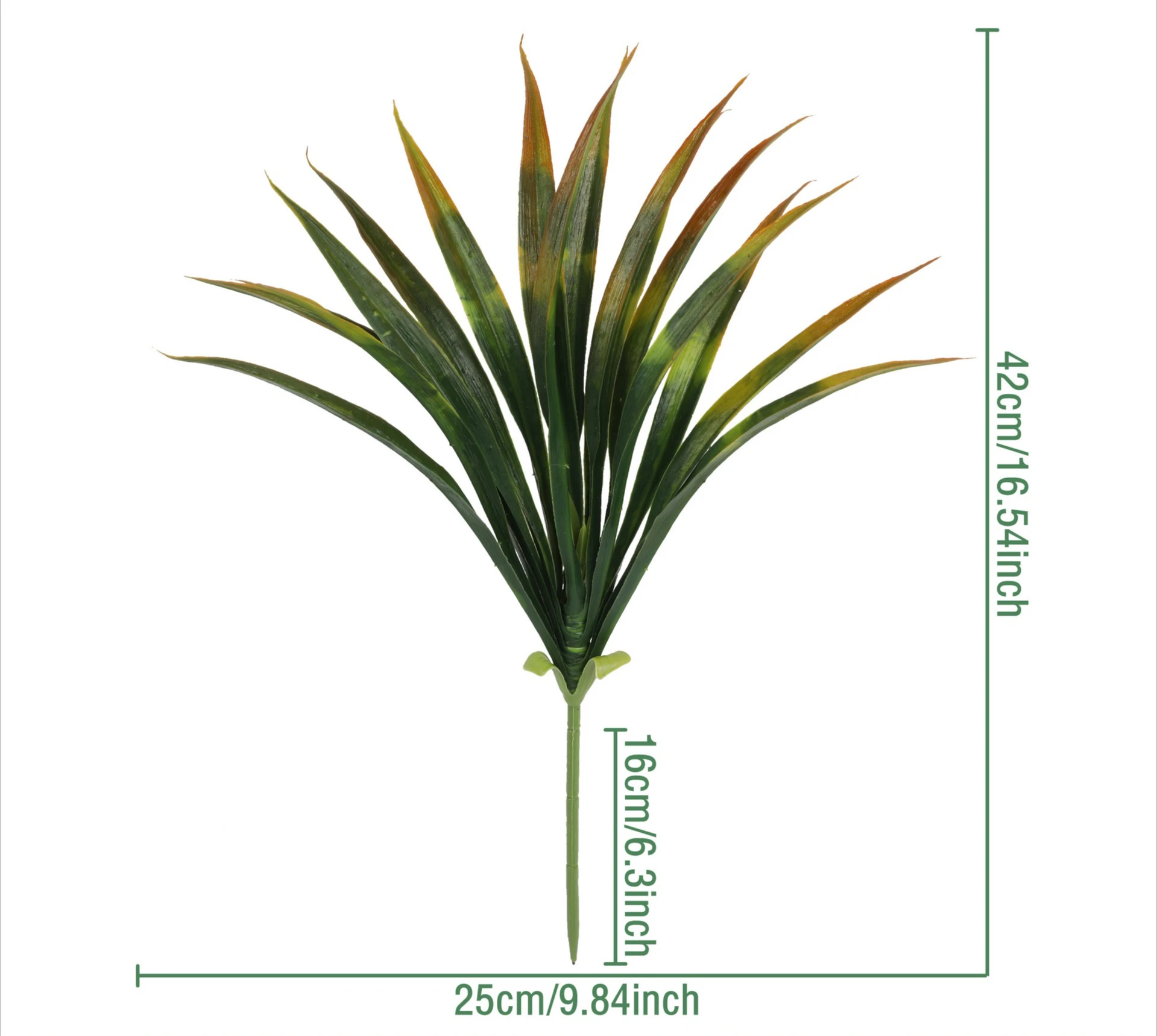 Simulatie groene plant gladiolusblad cymbidiumblad met gras winkelcentrum hoteldecoratie woonkamer