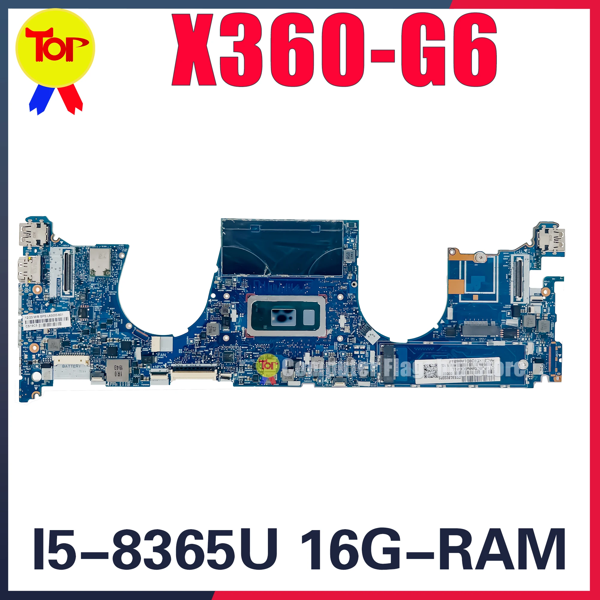

Материнская плата KEFU HSN-I29C 6050A3037501-MB-A01 для ноутбука HP EliteBook X360 1040 G6, материнская плата I5-8365U 16G-RAM