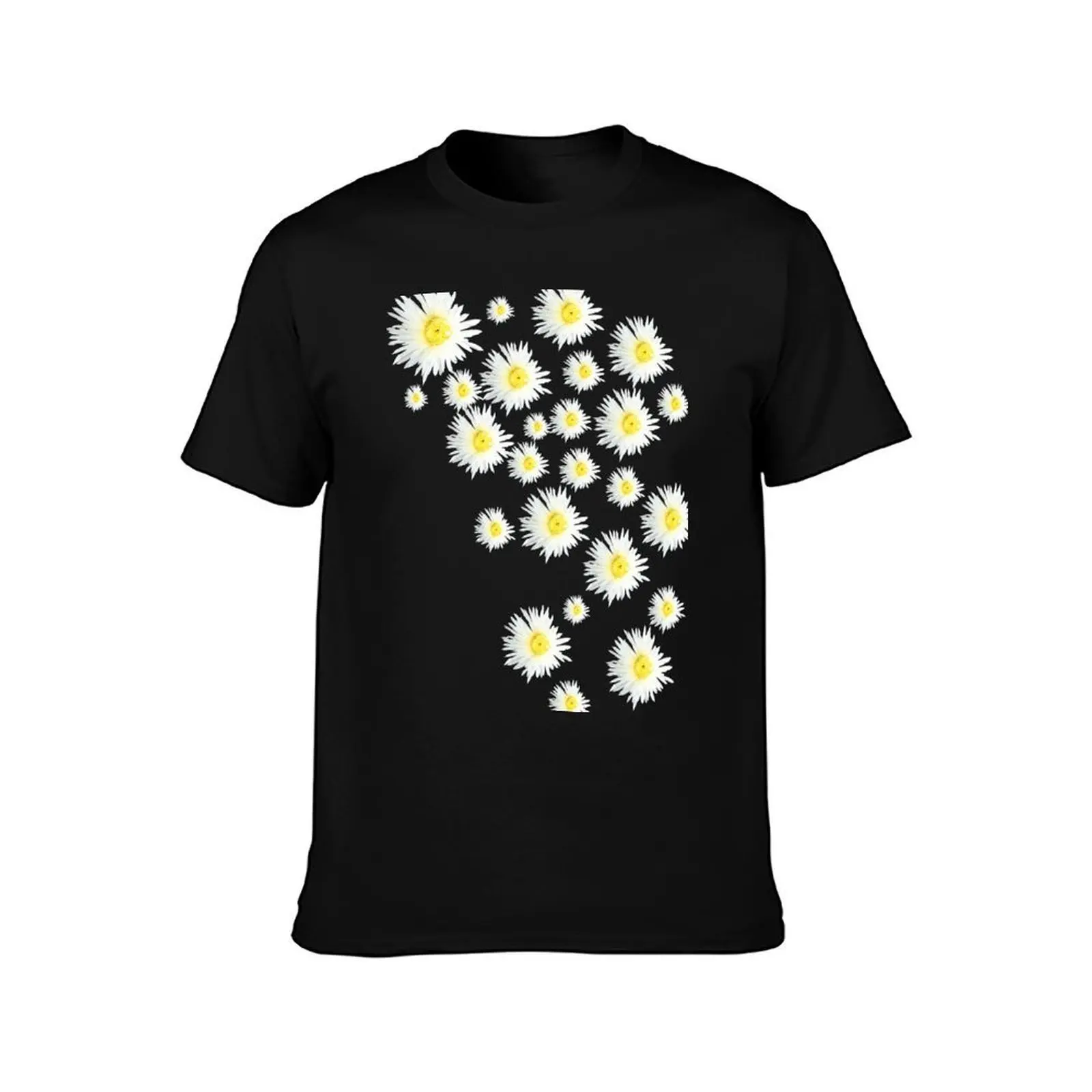 White Flower - daisy like T-Shirt Casual Loose Fit Summer Tee Shirt T-Shirt