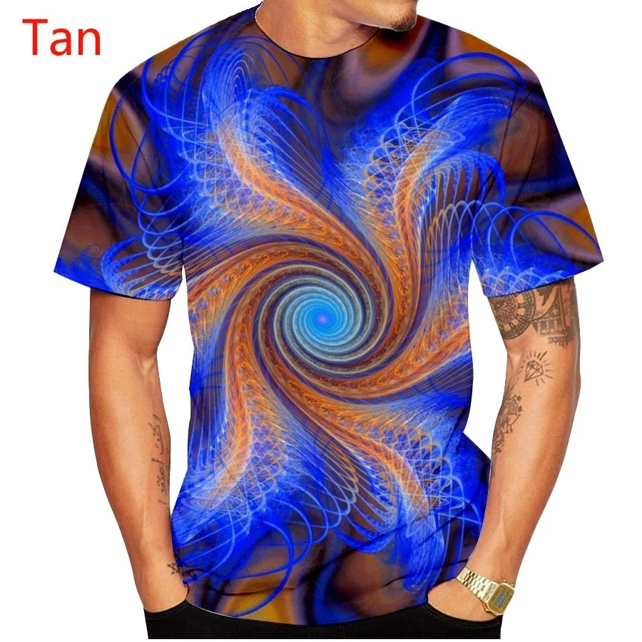 Men fashion 3D Printing Black And White Vertigo Hypnotic Unisxe Funny Short Sleeved Tees Men/women Tops Pullover Tee