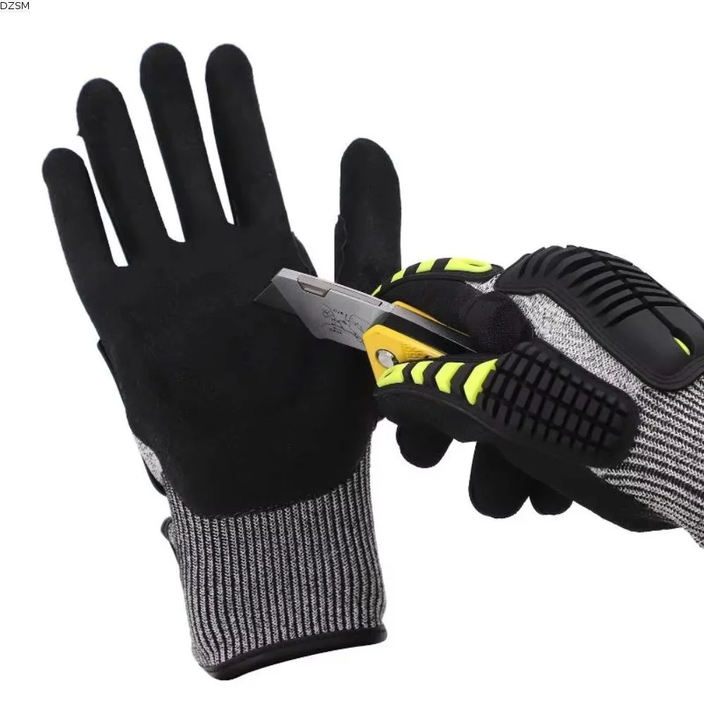 Safety Anti-cut Gloves Anti Vibration Anti Impact Safety Work Gloves Comfortable Oil-proof Heavy Duty Safety Work Gloves
