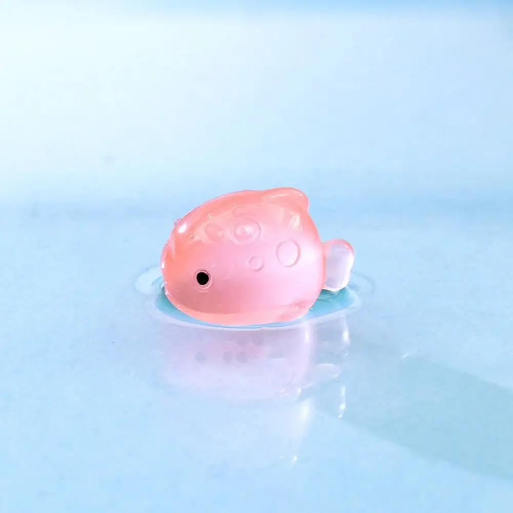 Cute Decorative Luminous Fat Fish Colorful Lifelike Fat Fish Landscaping Simulation Mini Fish Figures Fairy Garden