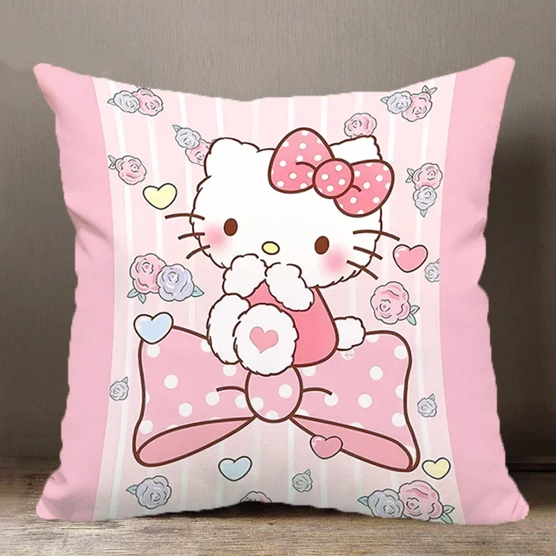 Cushion Cover 40x40cm Hellos Cat K-Kitty Decorative Cushions for Sofa Pillowcase 40*40 Sleeping Pillows  Pillow Hugs