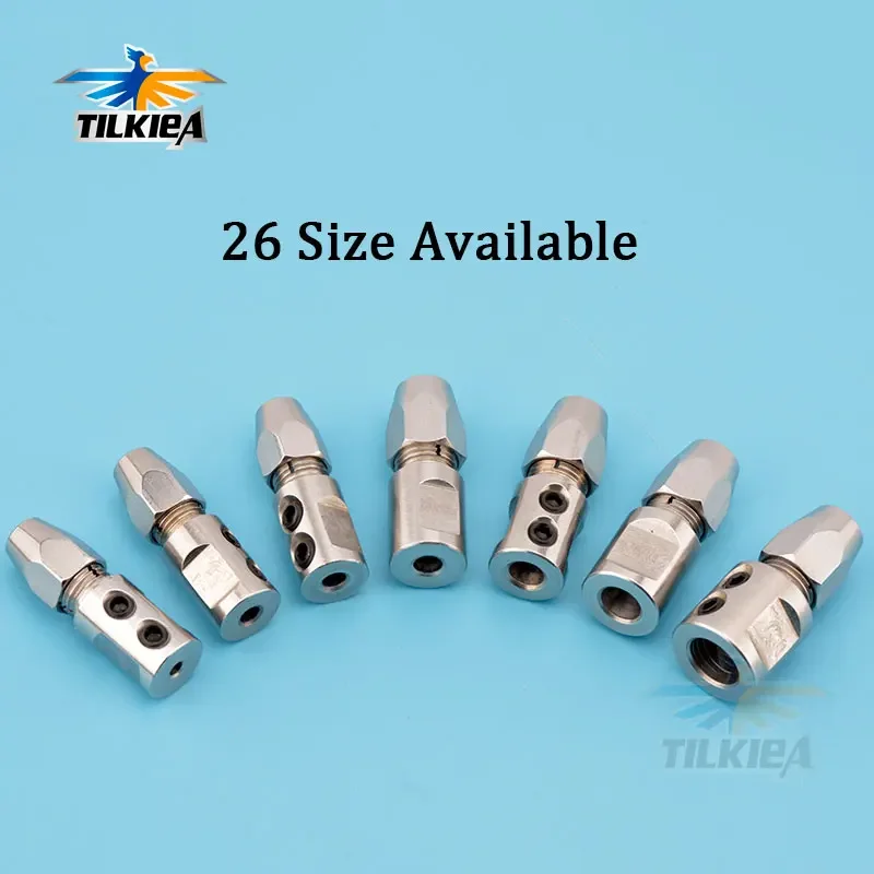 RC Boat Flexible Coupling Left/Right Stainless Steel 8*4.76mm 5*4.76/4/3.8/3.18mm 4*4/3.18mm 3.18*3.18/3/2mm Flex Collet Coupler