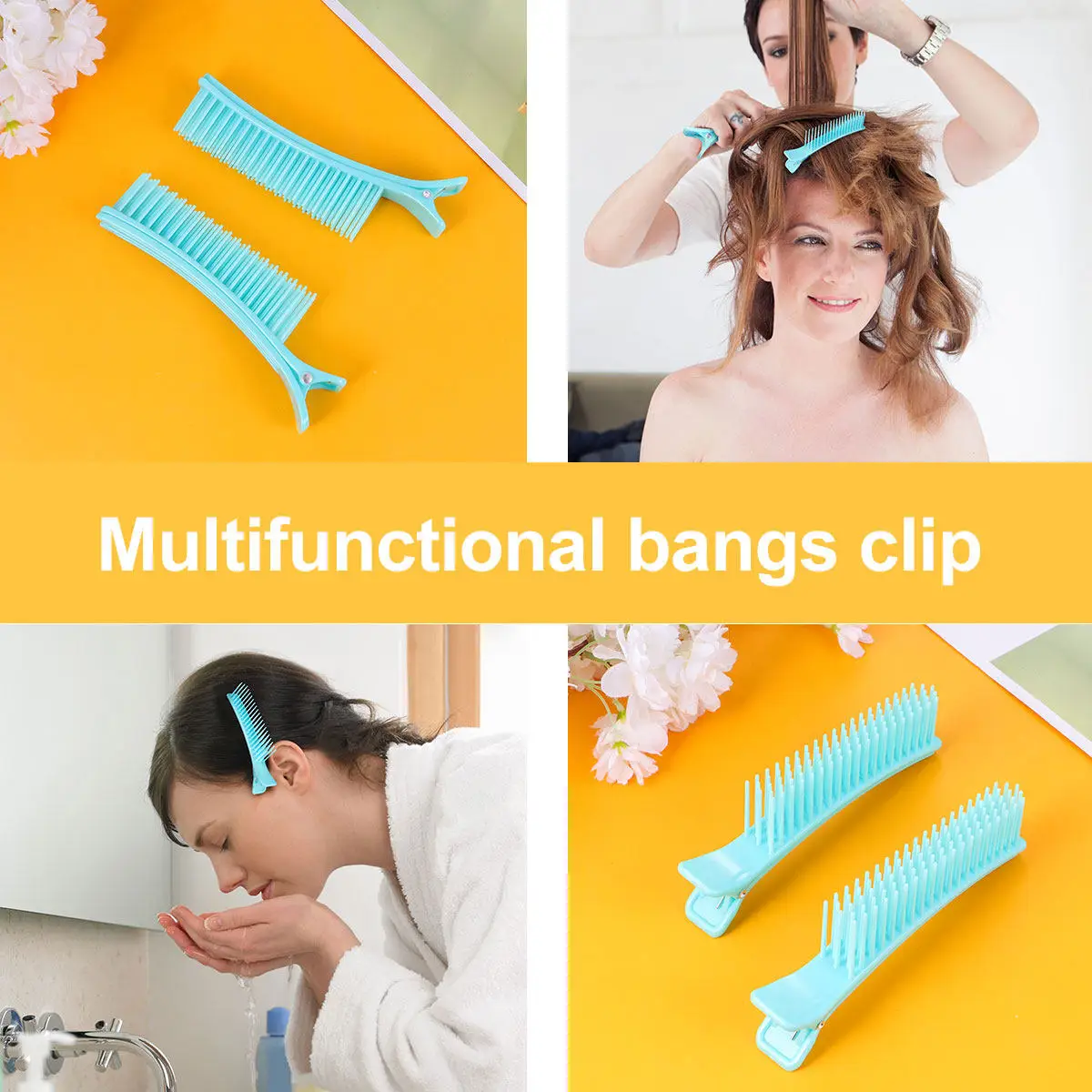 1Pcs Sectioning Bang Clip Hair Salon Clip Multi Purpose Lightweight Portable for Hair Dyeing Cutting Combing Styling Travel