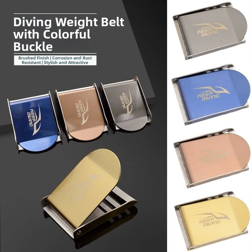 304 Stainless Steel Scuba Diving Color Weight Belt Buckle With Electroplating Wire Drawing Process Quick-release Buckle