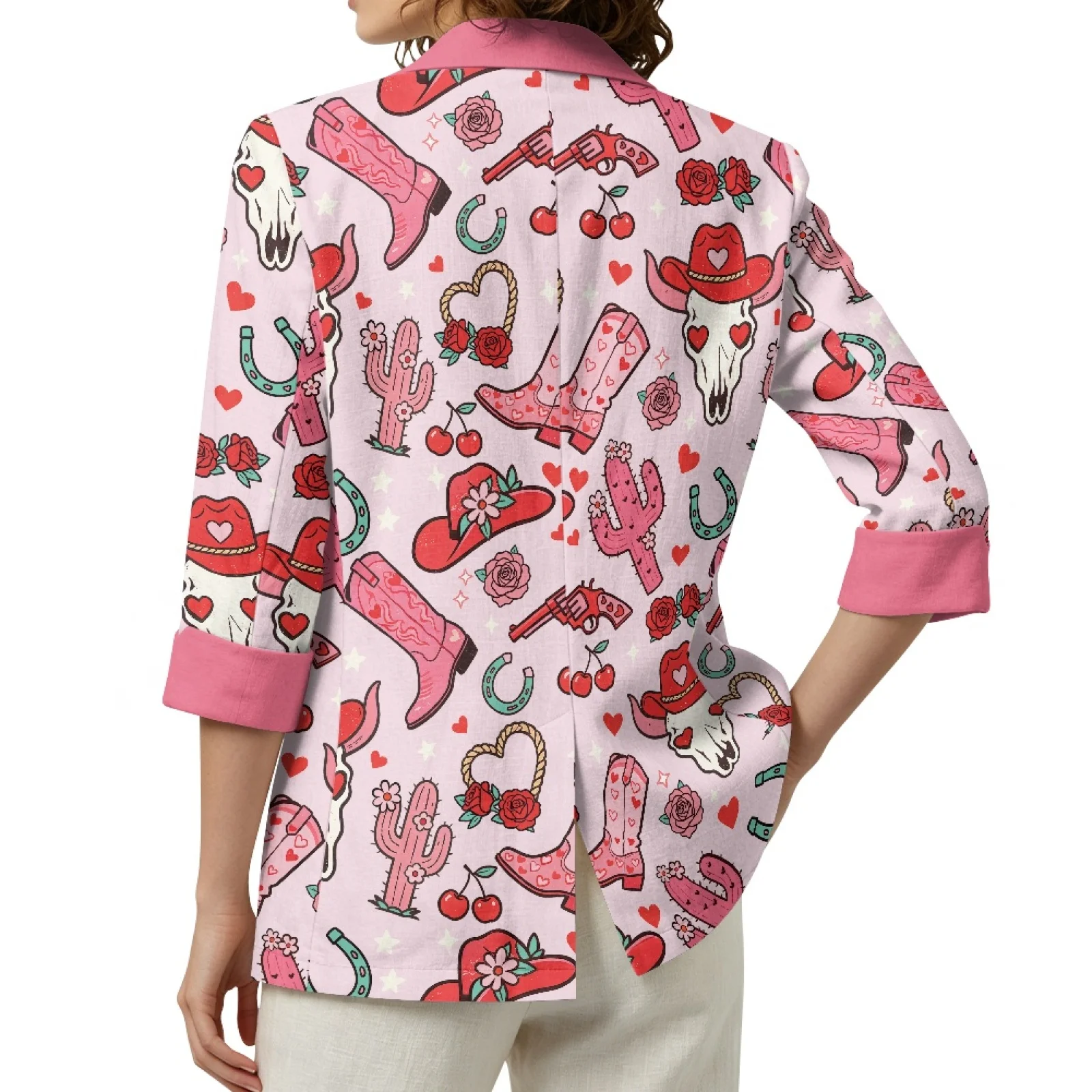 PENSTROLL Linen Style Layering Tank Jacket Featuring Western Print, Loose Open Front Shrug for Women for Pool Hiking Daily Wear