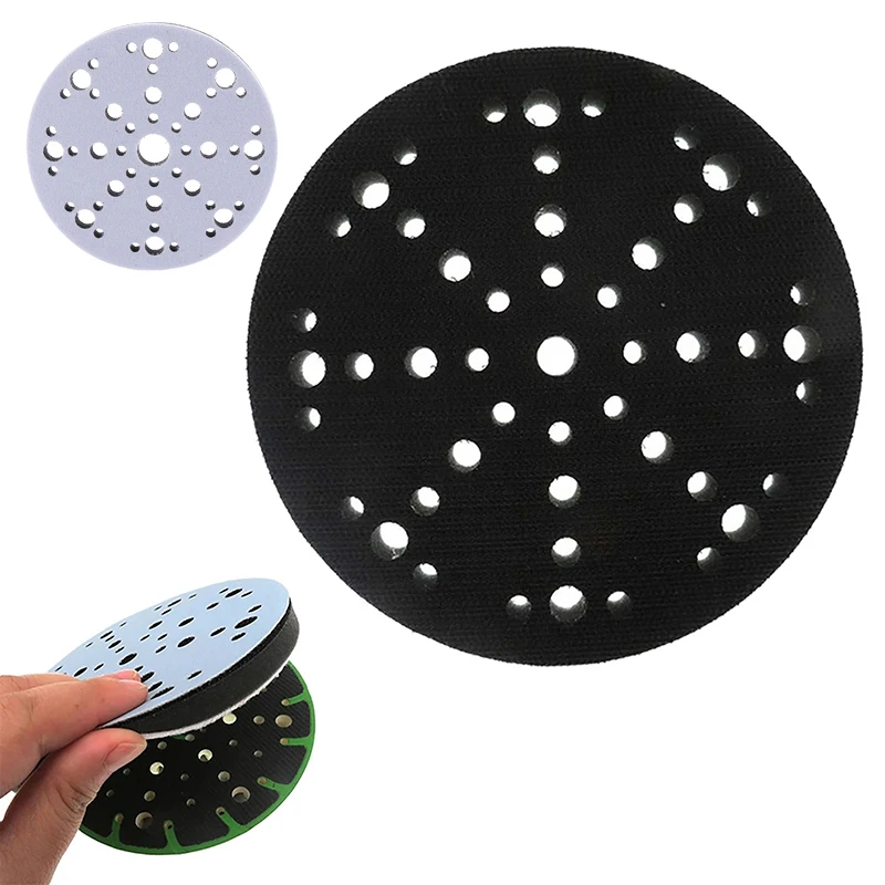 Interface Pad 6 Inch 49 Holes Hook and Loop Soft Sponge Cushion Buffer Pads for Sanding Disc 150mm Orbital Sander Pads