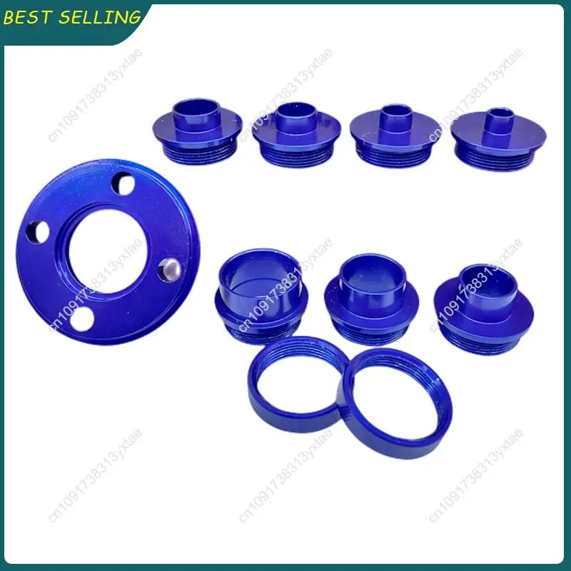 N09R-10Pcs Aluminum Router Guide Bushing Set,Router Template Kit With And Lock Nuts, Fits For 1-3/16In Or 1-1/4In Base Plate Dur