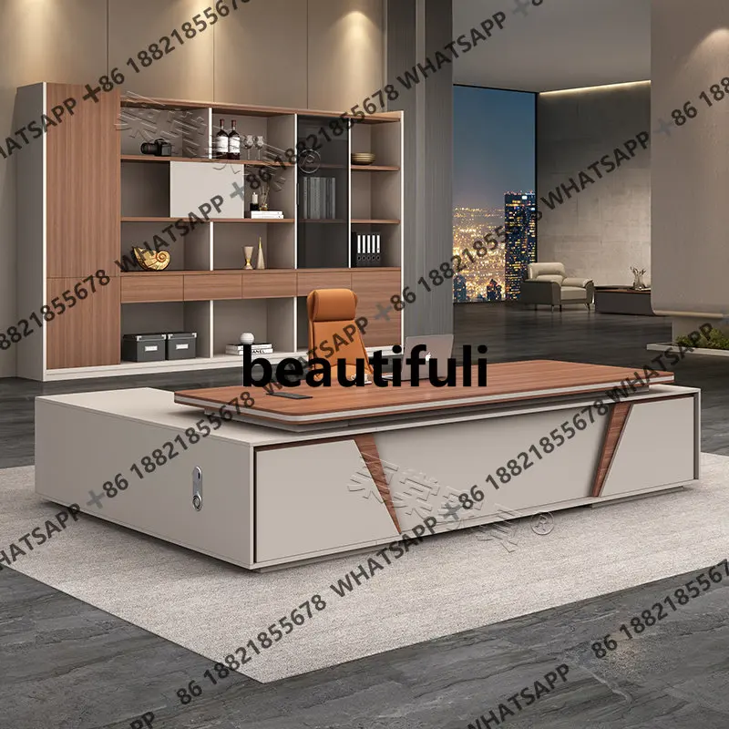 Boss  Light Luxury Supervisor Desk Advanced Blister Desktop Large Class Desk President Manager Desk