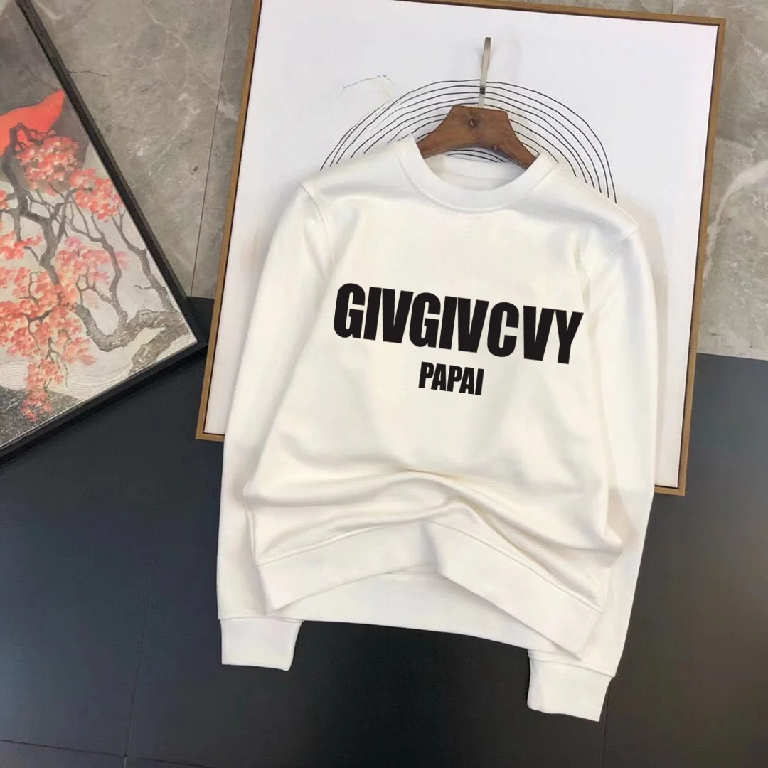 

Fashion Brand Personality Printed Pure Cotton Hoodie Trend New Casual Long-sleeved Men's and Women's Children's O-Neck Bottom