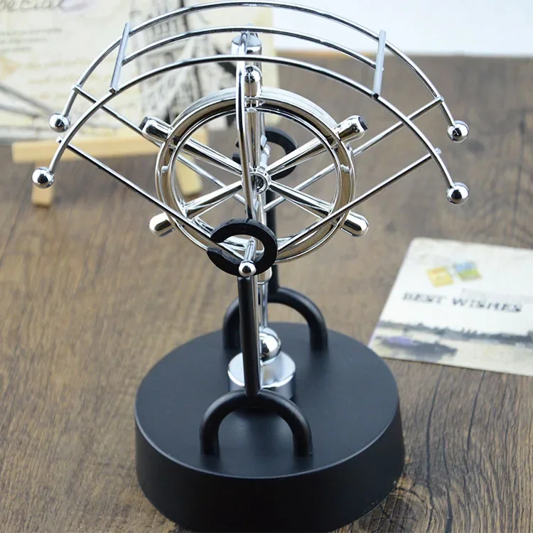 Fan Perpetual Instrument Metal Swing Ball Craft Rotation Magnetic Science Instruments Parachute Home Decor Ornament Figurine