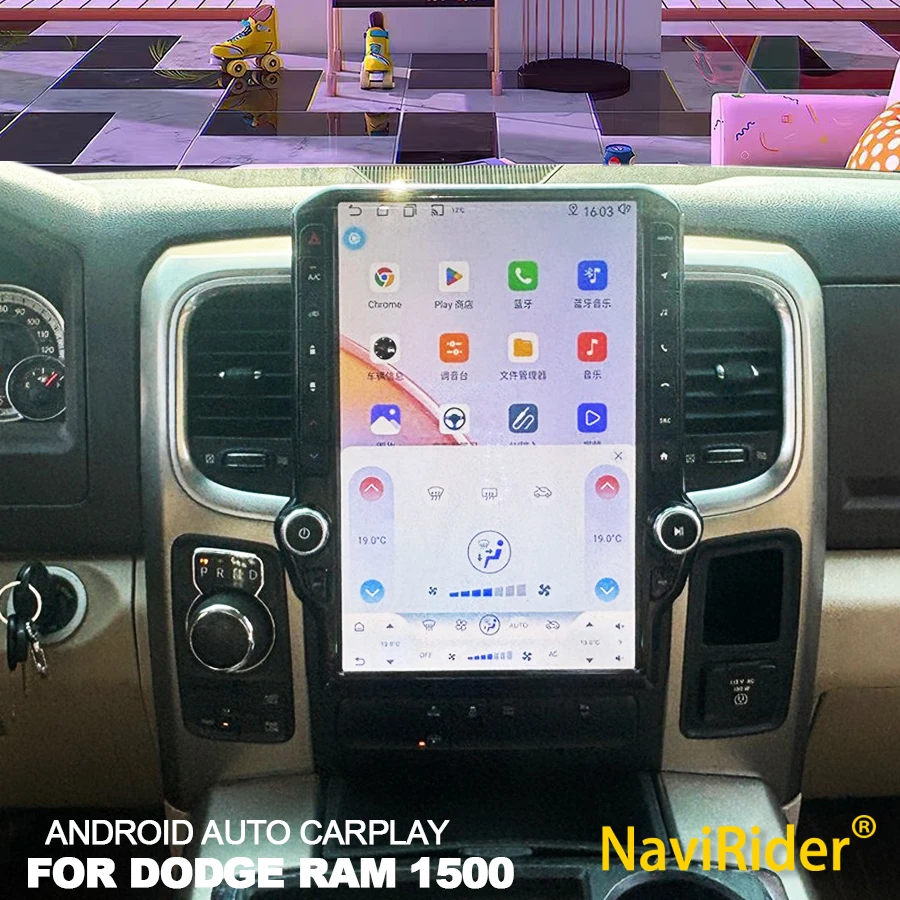 

14,5-дюймовый автомобильный радиоприемник Android Carplay для Dodge RAM 1500 Trucks 2009-2018, мультимедийный видеоплеер, навигационный головное устройство, автостерео 4G