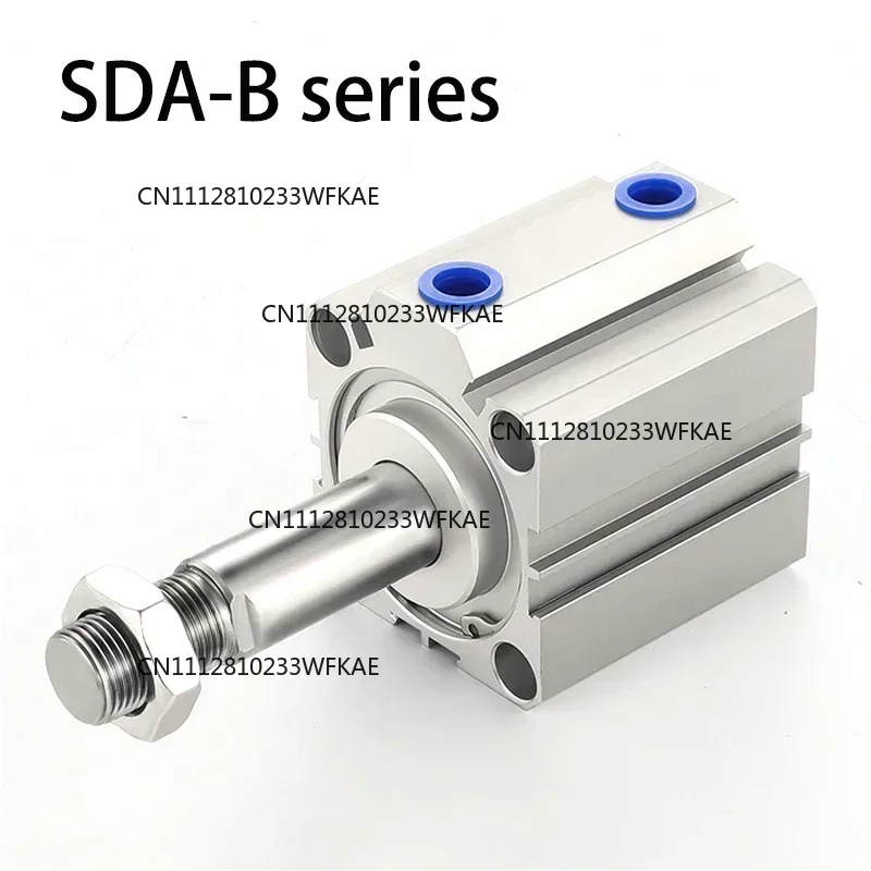 SDA B Series Male Thread Bore 12 16 20 25 32 40 50 63 80mm Stroke 5 10 20 25 30 40 45 50mm Air Pneumatic Compact Thin Cylinder