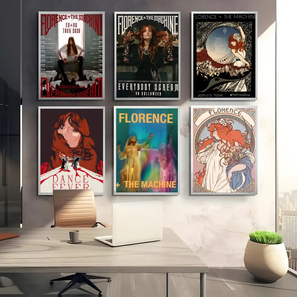 Band F-florence And The Machine Poster Modern And Elegant Wall Stickers For Home Decor Living Room Dormitory Wall Art