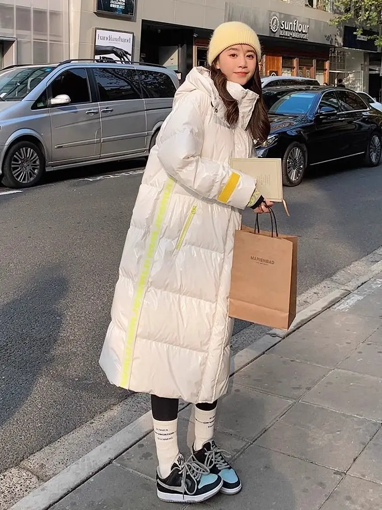 2026 겨울 여성용 다운 재킷 루즈핏 출퇴근용 후드 방풍 방수 다운 재킷