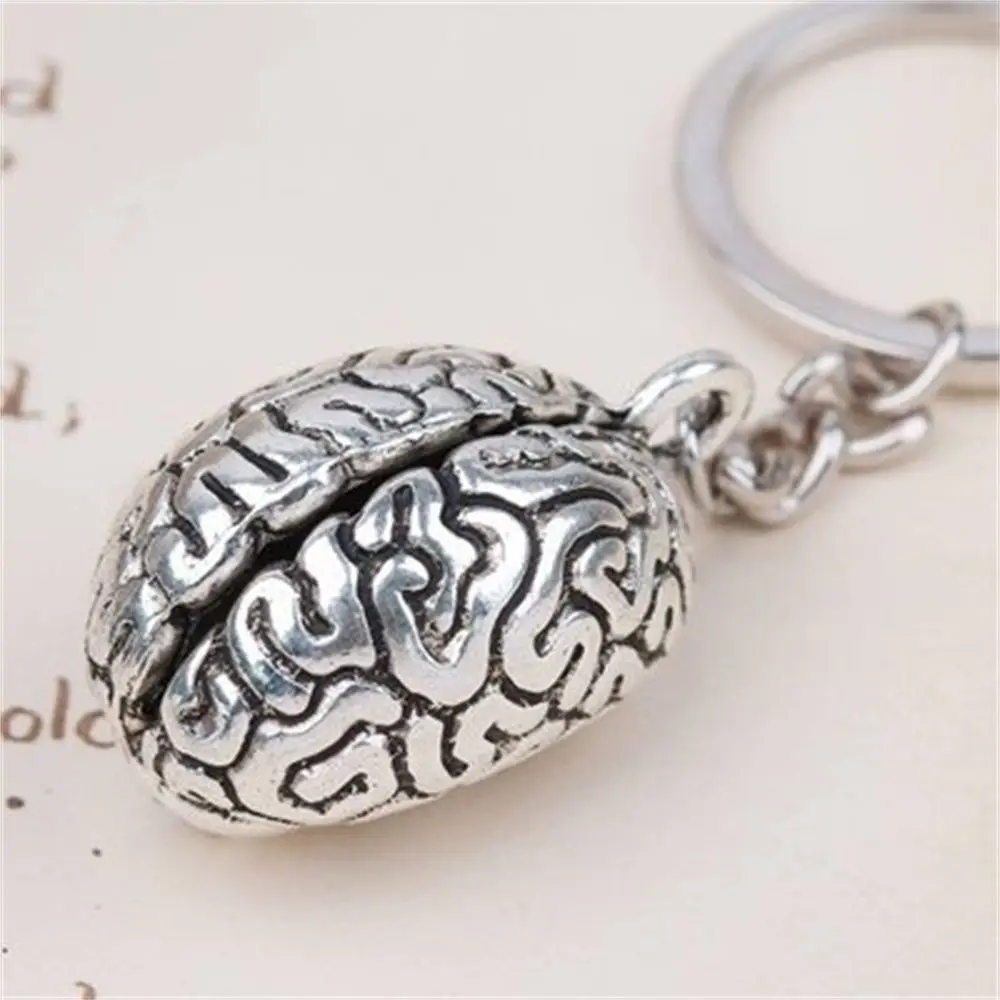 Bag Accessories Special Bag Pendant Anatomical Halloween Jewelry 3D Keychain Bag Hanger Brain Key Holder Human Cerebrum Keyring